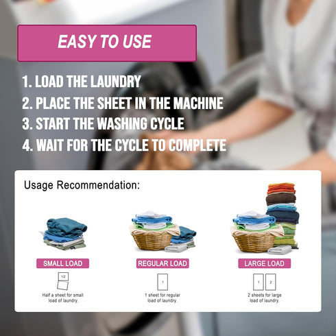 Air Jungles Laundry Detergent Sheets, Flora Bliss Scent, 50 Count, Up to 100 Loads