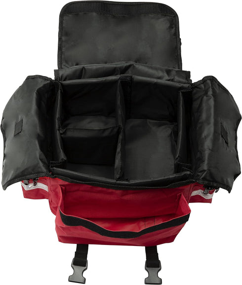 NOVAMEDIC 17 9 7 Professional Red First Responder Bag x x | Empty EMT Trauma Kit Carrier with Removable Dividers