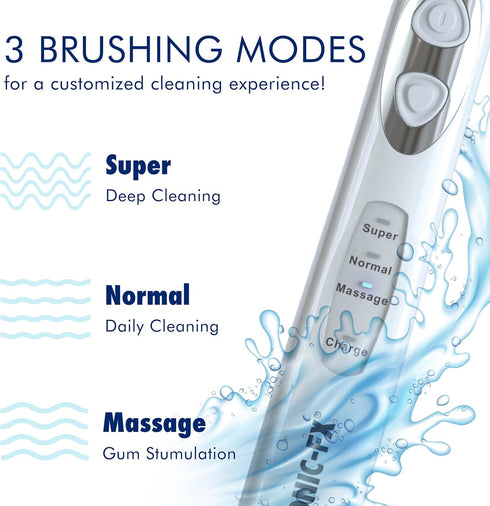 Solo Electric Toothbrush with 10 Brush Heads + 1 Interdental, Charcoal Bristles, Rechargeable, 3 Brush Modes