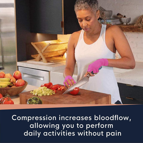 Copper Compression Arthritis Gloves | Fingerless Hand Support Wrist Brace for Neuropathy and Pain Relief (L).