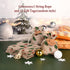 XCFWin 12 Pack Christmas Gift Bags with Drawstring, Reusable Designs for Christmas Party Supplies (Pine Branch, 13 *