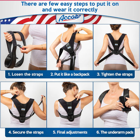 Posture Corrector for Men and Women, Adjustable Upper Back Brace for Clavicle Support and Pain Relief