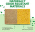 Pack 18 AIRNEX Natural Kitchen Sponges of - Biodegradable Cellulose and Coconut Husk Walnut Scrubbers - Odor Free Non