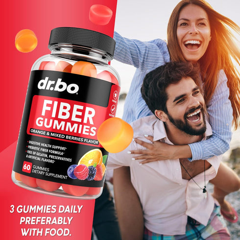 Fiber Gummies for Adults & Kids - Tasty Gummy Prebiotic Fiber Supplement for Digestive Health, 60 Fiber Gummies