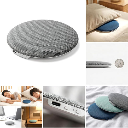 XIAOROUBAO 11mm 4 Settings, 6.0, 30 Under Pillow Bluetooth Sleep Speaker, Ultra Thin with Timer Bluetooth Hour