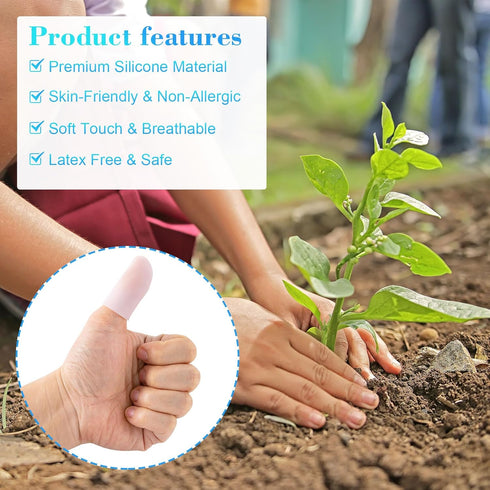 ANCIRS 20pcs Gel Finger Support Protector Caps, Silicone Fingertips for Cracking, Eczema Pain Relief