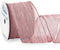 Ribbli Rose Pink Crinkled Wired Ribbon 2.5 Inch with Metallic Dusty Rose for Christmas Tree Topper, Gift Wrapping