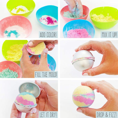 STMT D.I.Y. Bath Bomb Kit for Girls, Green Spa Kit with Bath Bomb Mold, Bath Crumbles, Ages 6+, 1 Count