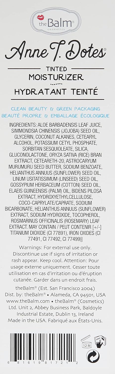 theBalm Anne T. Dotes Tinted Moisturizer, 30 for Medium to Tan Skin, 1 fl. oz.