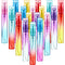 Patelai 18 Pieces Mini Perfume Spray Bottles, 8 ml Atomizer Portable Travel Mister in Colorful Glass