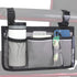 Wheelchair Side Bag with Cup Holder, Waterproof Armrest Storage Pouch for Most Wheelchairs, Walkers, Rollators (Gray)