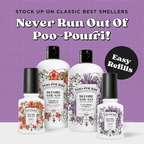 Vanilla,16 Oz, 800 Poo-Pourri Before-You-Go Toilet Spray Refill, Lavender Fl Up to Uses, Bathroom Odor Deodorizer