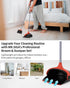 Set Set 51.7"(131 cm) MR.SIGA Broom and Dustpan with Long Handle, Stand Upright Broom with Dustpan Combo for Floor