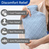 Hot Water Bottle with Soft Cover - 2L Bag for Hot and Cold Therapies for Sore Muscles and Cramps (Blue)