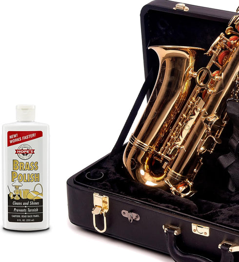 HOPE'S Brass Polish and Cleaner, 8 oz, Pack of 2 - Safe for Brass, Copper, Chrome, and Sterling Silver