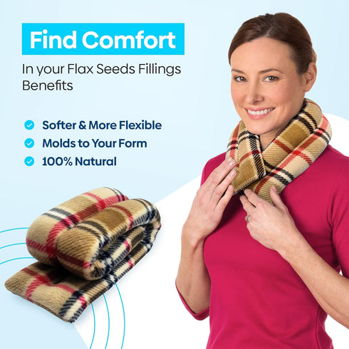 Microwavable Heating Pads by SunnyBay, Moist Heated Neck and Shoulder Wrap, 2.5 lbs, 26x5 Inches, London