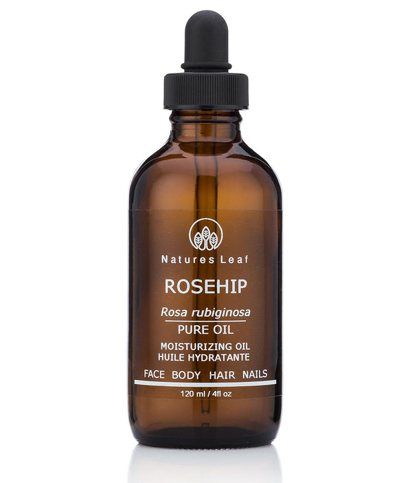 Organic Rosehip Seed Oil, 100% Pure Cold Pressed, 4 fl. oz., Anti-Aging, Omegas 3, 6 & 9