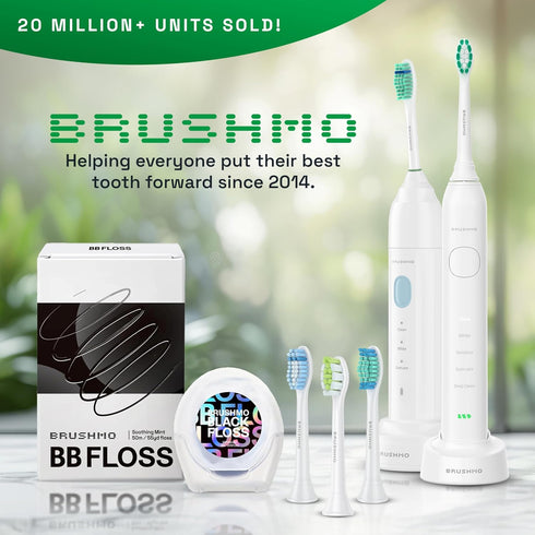 Brushmo Plaque Control Replacement Toothbrush Heads, 8 Standard Soft Dupont Bristles, Compatible with Philips