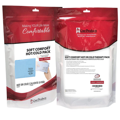 Core Products Soft Comfort CorPak - No Frost Hot and Cold Therapy Pack, 10" x 13", Made in The USA - 2 Pack