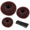 TsMADDTs Donut Hair Bun Maker, 3PCS Dark Brown Ring Style Bun Maker with 20PCS U Shaped Hair Pins for Women