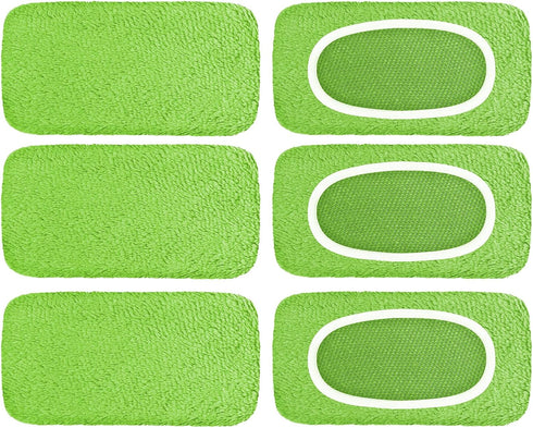 mgmooa 6Pcs Reusable Microfiber Mop Pads Compatible with Swiffer Sweeper Mops, Wet Sweeping Cloths & Dry Mopping