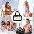Chenille Letter Clear Makeup Bag, Preppy Cosmetic Bag with Zipper, Waterproof Travel Toiletry Bag for Women and Girls