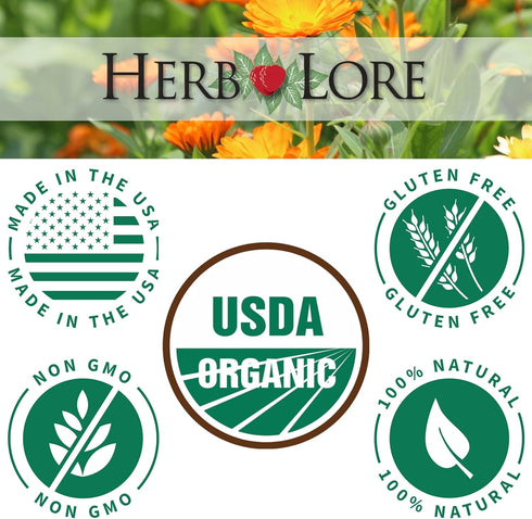 Herb Lore 2 oz Mullein Tincture - Organic Mullein Drops for Lungs - Alcohol Free - fl