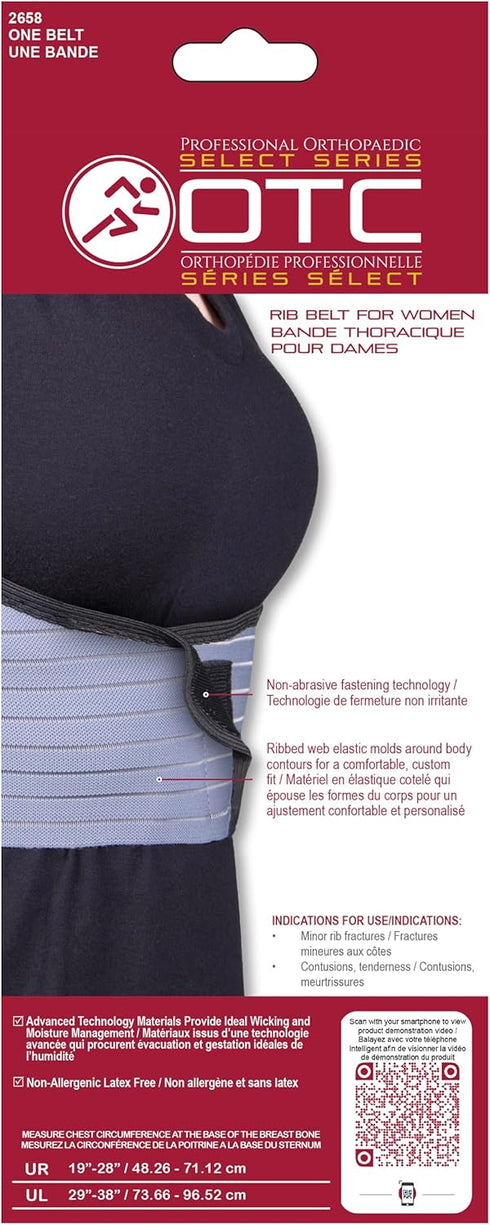 OTC Rib Belt for Women, 6-Inch Elastic Chest, Select Series