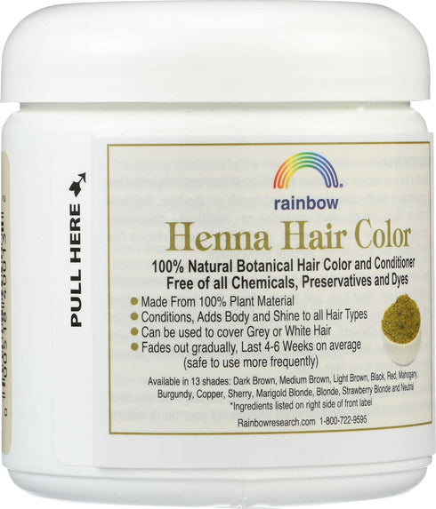 Rainbow Research Henna Hair Color and Conditioner, Persian Light Brown, 4 Ounce