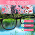 Ptwola 6 Pcs Thickened Glasses Cleaning Cloth Elegant Flower Design Microfiber Cleaning Cloth Multi-Colored Eyeglass