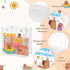 H1vojoxo 24PCS 7.9x3.2x7.9 Inches Capy Birthday Gift Bags - Cappy Clear PVC Gift Bags with Handle Reusable Capy Time