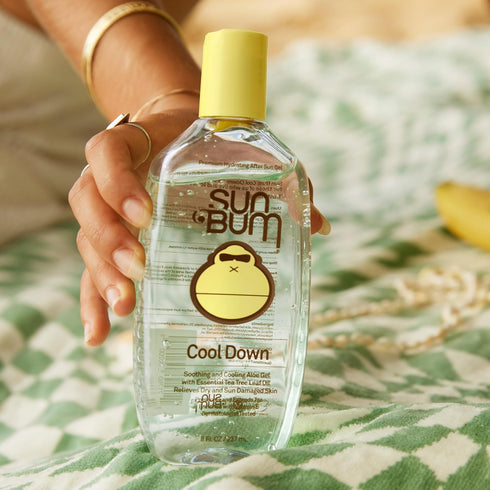 Sun Bum Cool Down Aloe Vera Gel, Vegan After Sun Care for Sunburn Pain Relief, 8 oz with Cocoa Butter
