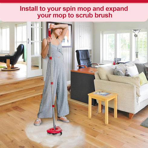 O Cedar EasyWring Spin Mop Compatible Scrub Brush Head Replacement, Floor Scrubber Head for Cleaning