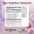 Jarrow Formulas Fem-Dophilus Advanced Probiotics, 10 Billion CFU, 6 Strains for Vaginal, Urinary Tract Support, 30