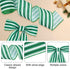 TONIFUL 2 Rolls Green Striped Wired Ribbon, 2 Inch, Green and White for Gift Wrapping, Bows Making, Party Decoration