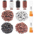 Rolybag Sanding Bands for Nail Drill, 240 Pieces Coarse Fine Grit Efile Sand Set, 2 Pieces 3/32 Inch Nail Drill Bits