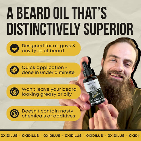 Premium Beard Oil, Trusted by 5 Million Men, Naturally Derived Ingredients for Growth, Shine & Softness, 1 fl. oz