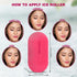 Ice Roller for Face and Eye - Pink Silicone Ice Roller, Gua Sha Face Massage, Facial Cube for Skincare Gift for Men &