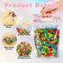 Sinload 120 5.5 8.7 Inch Pcs Plastic Gift Bag Bulk x Resealable Party Goodie Bag with Clear Window Color Favor Pouch