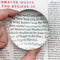 MAGDEPO 4X Acrylic Dome Magnifier, 2.5 inch Crystal Clear Paperweight with Card Size Magnifying Sheet
