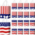 Locmeo 24 Pcs 4th of July Patriotic Party Favor Bags with Handles Reusable