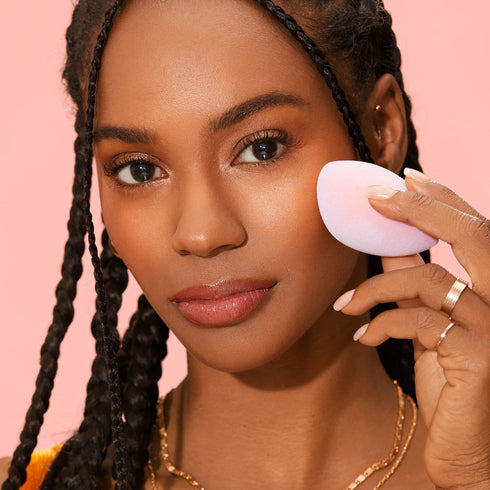 Real Techniques Miracle Powder Sponge, Makeup Blending Sponge for Powder Products, Latex-Free Foam for Natural Finish