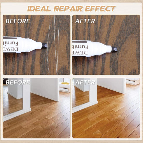 Furniture Markers Touch Up, 18 Colors Wood Markers Repair Kit with Wood Polish Wax for Scratches