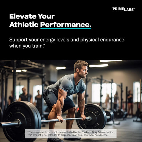 Prime Labs L Arginine Nitric Oxide - 1500mg L-Arginine - Supports Blood Flow, Energy, Strength, Endurance - 60 Capsules