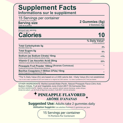 Zenvorica Gummies Gummies Immune 30 Counts Premium Feminine Balance for Women - Pineapple for Women PH Balance Vaginal
