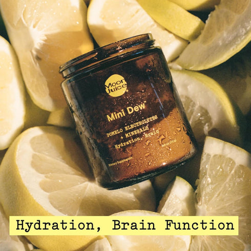 Moon Juice Mini Dew Electrolytes Powder - Pomelo Grapefruit, 30 Servings for Hydration & Brain Function