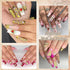 80+ Pcs Golden Nail Charms with Rhinestones, Nail Art Accessories for Women Manicure Craft Supplies