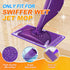 Reusable Mop Pads for Swiffer WetJet Mop, MyKEEPOW Microfiber Wet Jet Refills Compatible with Home Floor Cleaning, 6 Pack, Purple (Mop is Not Included)