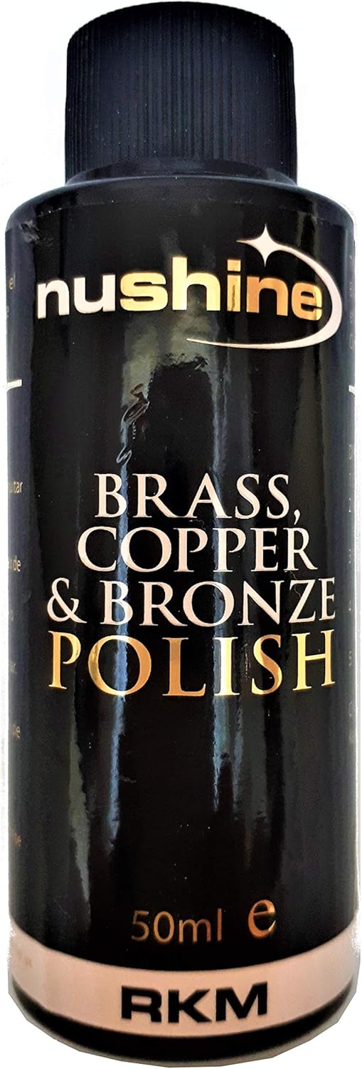 Nushine Brass, Copper & Bronze Polish 1.7 Oz | Ecofriendly, Solvent Free | Contains Anti Tarnish Agent