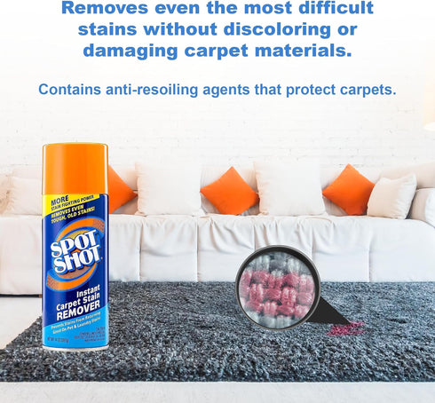 Spot Shot 14 oz 2 Pack Instant Carpet Stain Remover Aerosol can